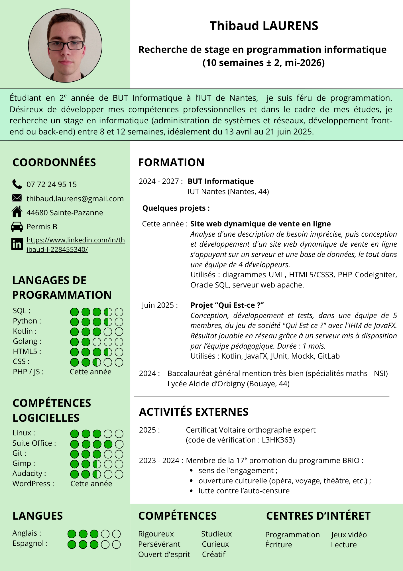Ici devrait s'afficher l'image de mon CV. Si vous lisez cette erreur, je vous prie de m'excuser.