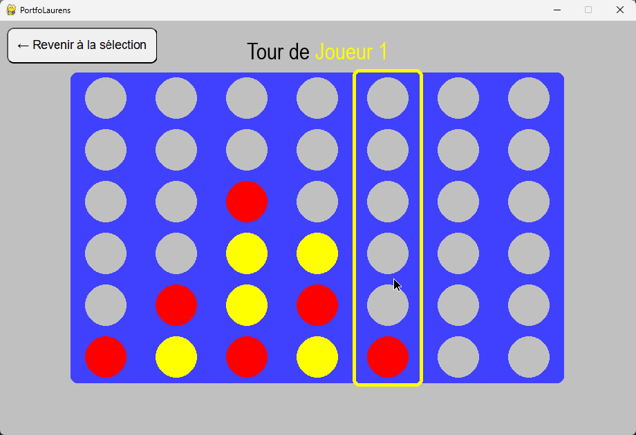 Capture d'écran du CV dans le programme