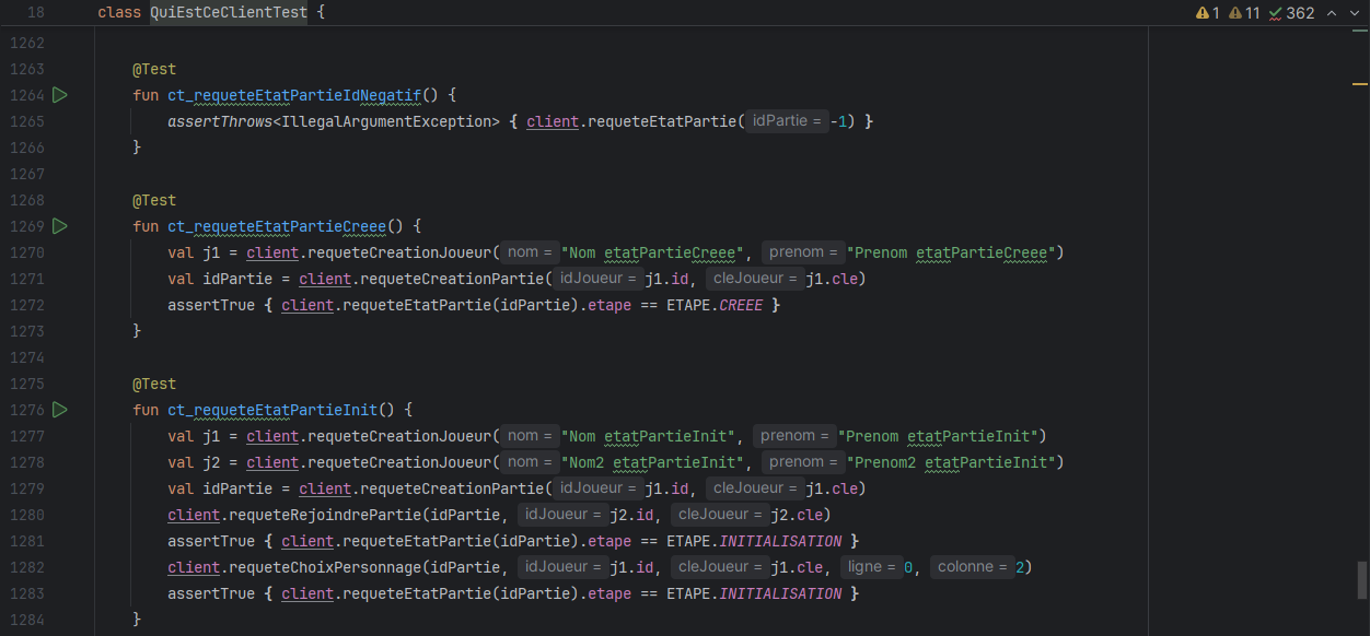 Exemples de tests unitaires